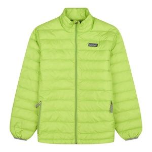 Patagonia Down Sweater Puffer Jacket Boys L / 12 Large Coat Green Kids Full Zip